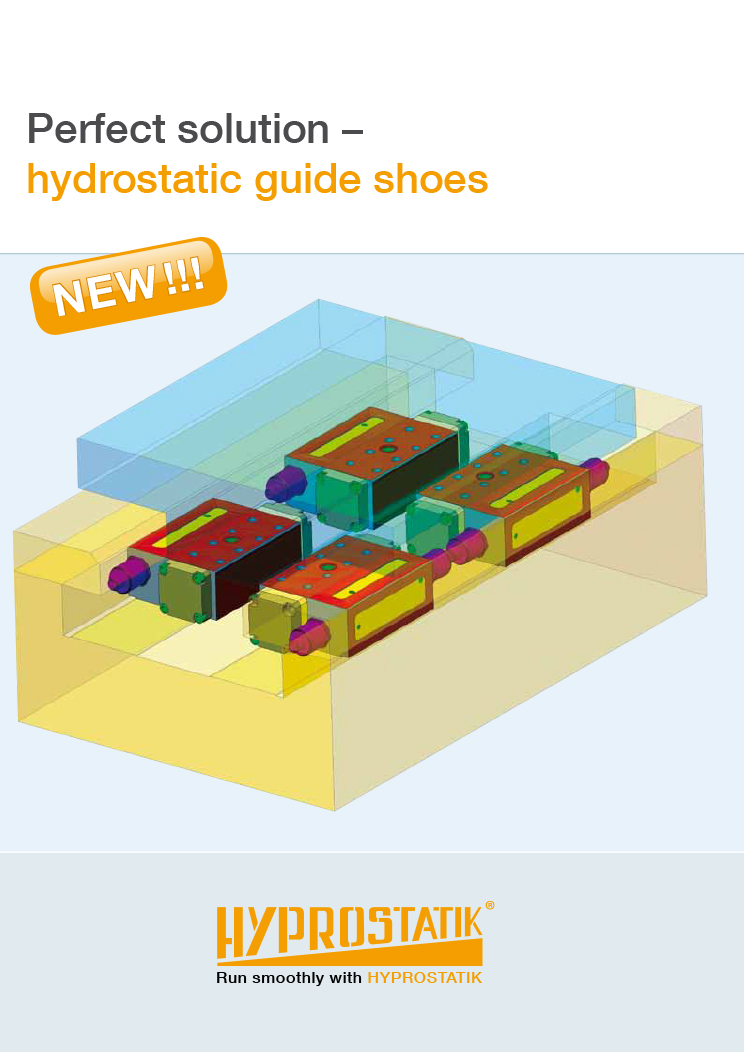 English cover sheet Flyer Hydrostatic guide shoes
